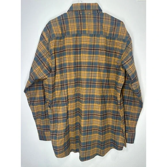 Ariat Rebar Flannel Durastretch Work Shirt Long‎ Sleeve Plaid Men's Size Large - Picture 4 of 4